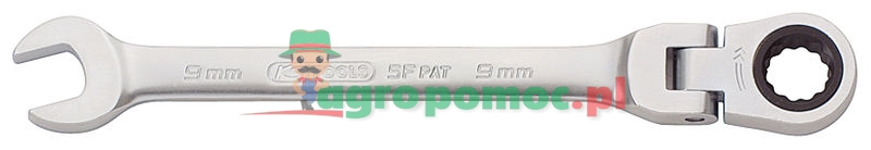 KS Tools GEARplus® Gelenk-Ratschenringmaulschlüssel, 9mm