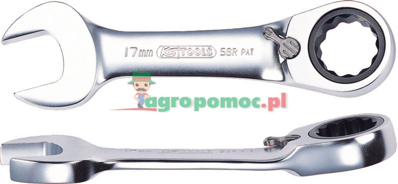 KS Tools GEARplus® Ratschenringmaulschlüssel, extra kurz, 12mm