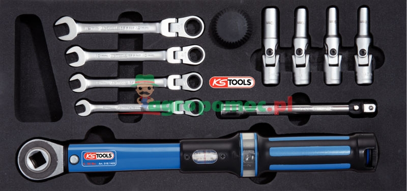 KS Tools Glühkerzen-Werkzeug-Satz, 11-tlg., 1/3 Systemeinlage