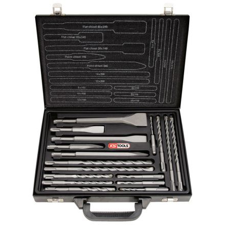 KS Tools Hammerbohrer- und Meißel-Satz, 17-tlg.