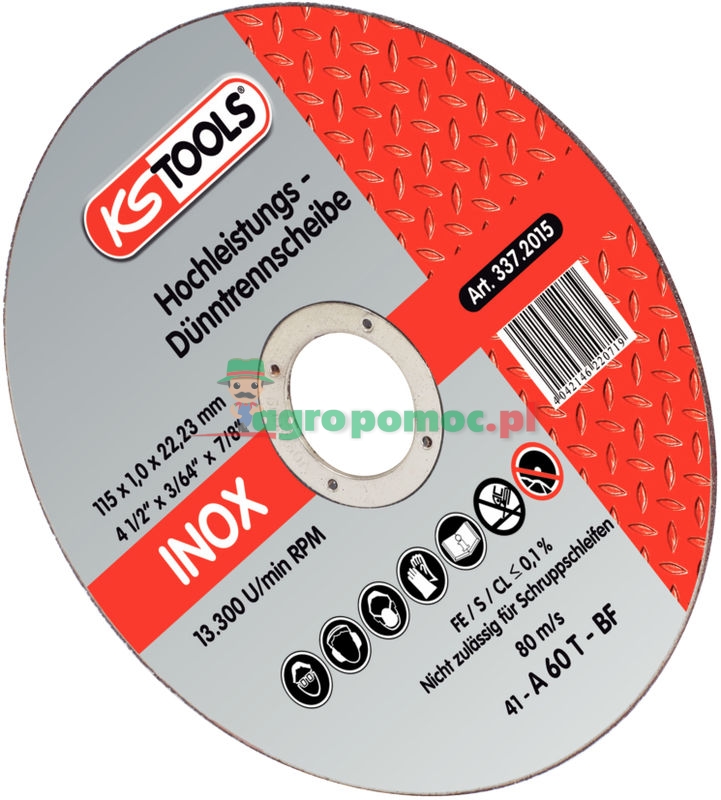 KS Tools Hochleistungs-Dünntrennscheibe, Ø 115mm, 1mm, 25er Pack