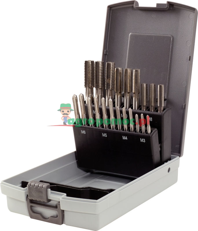KS Tools HSS Handgewindebohrer-Satz M in Kunststoffkassette, 21-tlg., M3-M12