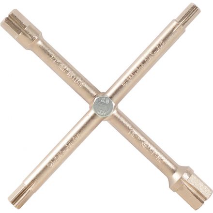 KS Tools INOX Sanitär-Kreuzschlüssel,10Funktionen