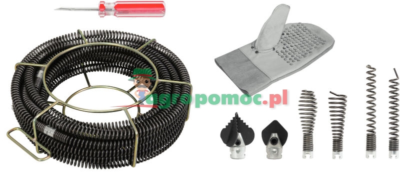 KS Tools Kanal- und Rohrreinigungs-Werkzeug-Satz Ø 22mm, 14-tlg., Spirale mit Innenseele