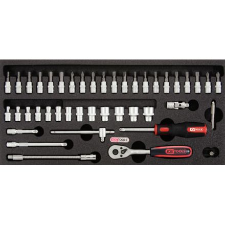 KS Tools Klucz nasadowy-zestaw 1/4"