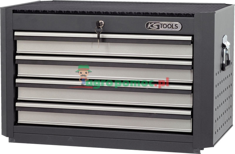 KS Tools MASTERline GRAU/SILBER Werkstattwagenaufsatz, mit 4 Schubladen
