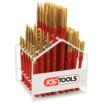 KS Tools Meißel-Verkaufsdisplay, rund, 48-tlg.