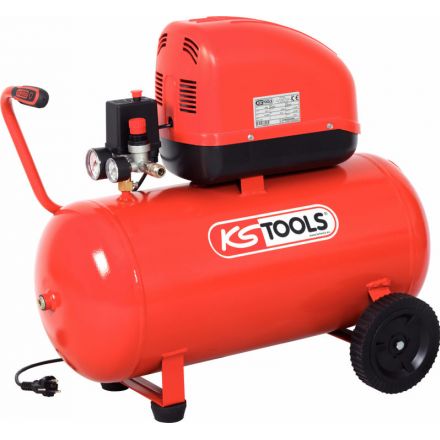 KS Tools Mobiler Kompressor-50 Liter, 8bar