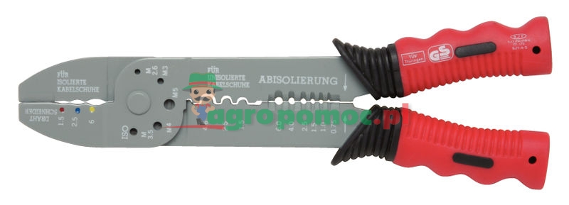 KS Tools Multifunktions-Crimpzange für isolierte und unisolierte Kabelschuhe, 220mm