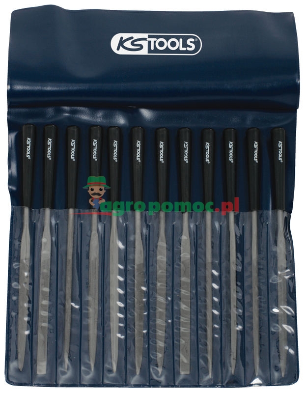 KS Tools Nadelfeilen-Satz mit Kunststoffheft im Etui, 12-tlg.
