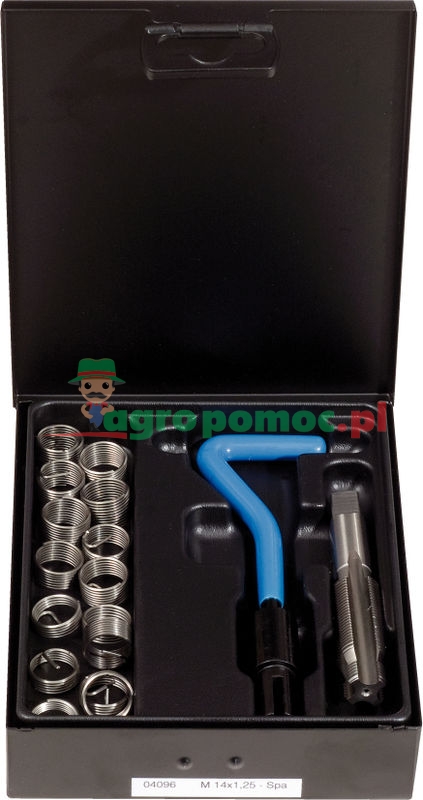 KS Tools Nirostahl Gewinde-Reparatur-Satz für Zündkerzengewinde M14 x 1,25mm, 17-tlg.