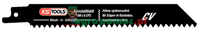 KS Tools Säbelsägeblatt AEG, Bosch, Metabo, CV, L=150mm, 4,2mm, 5er Pack
