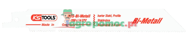 KS Tools Säbelsägeblatt AEG, Bosch, Metabo, L=200mm, 1,8mm, 5er Pack