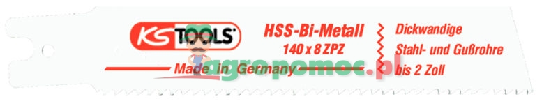 KS Tools Säbelsägeblatt Rems, HSS-Bi-Metall, L=140mm, 3,2mm, 5er Pack