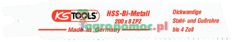 KS Tools Säbelsägeblatt Rems, HSS-Bi-Metall, L=200mm, 3,2mm, 5er Pack