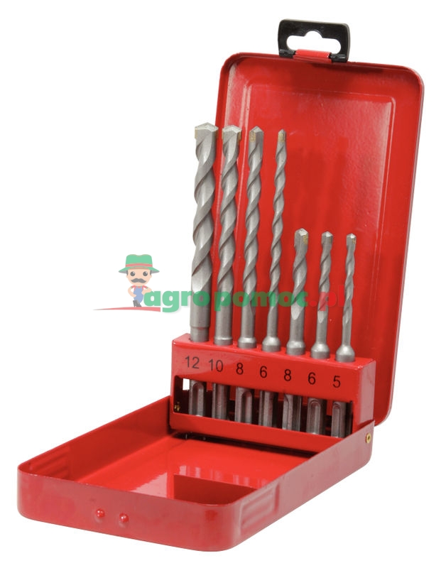 KS Tools SDS-plus Hammerbohrer-Satz in Stahlblechkassette, 7-tlg., 5-12mm