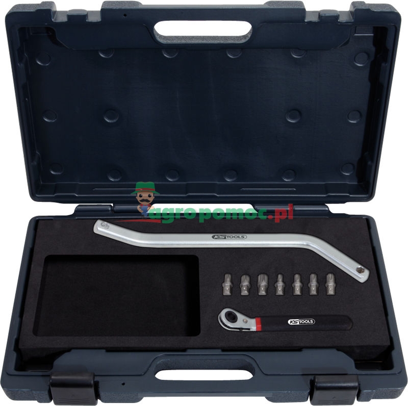 KS Tools Spezial Türscharnier- und Spursteckschlüssel-Satz, 9-tlg.