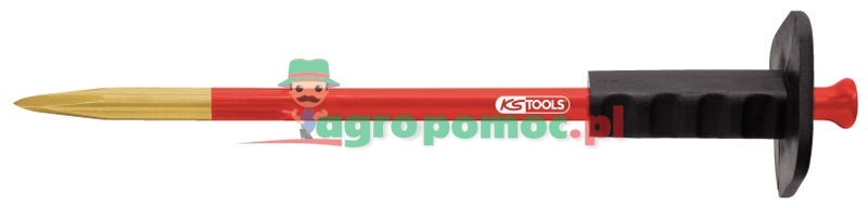 KS Tools Spitzmeißel mit Handschutzgriff, rund, 400mm