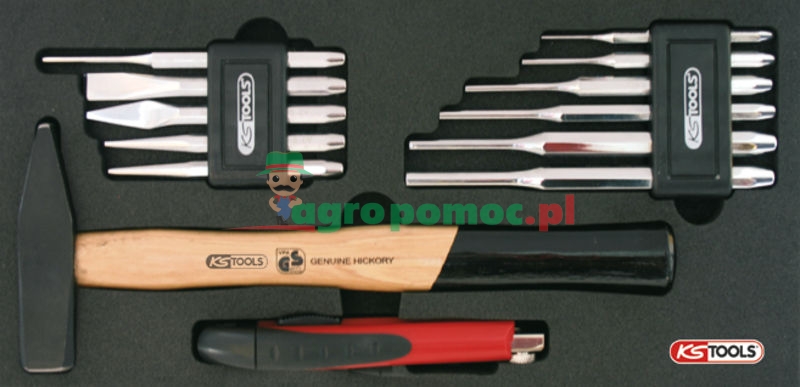 KS Tools Splintentreiber- und Hammer-Satz, 13-tlg., 1/3 Systemeinlage