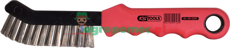 KS Tools Stahldraht-Bremssattel-Drahtbürste 2-reihig, gerade, 225mm