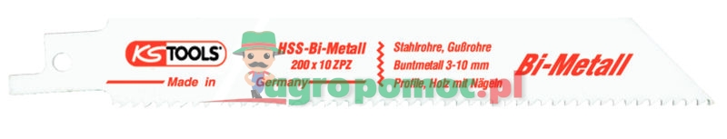 KS Tools Stichsägeblatt AEG, Bosch, Metabo, L=200mm, 2,5mm, 5er Pack