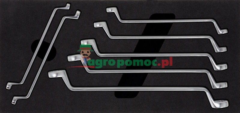 KS Tools ULTIMATEplus Doppel-Ringschlüssel-Satz, 75° gekröpft, 7-tlg., 1/3 Systemeinlage