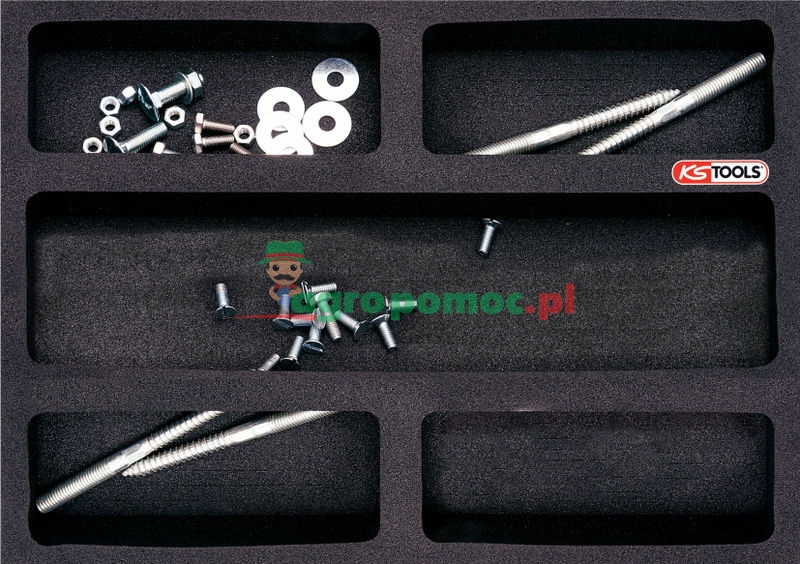KS Tools Universal System-Einlage für Werkzeug oder Kleinteile (leer), 1/2 Systemeinlage