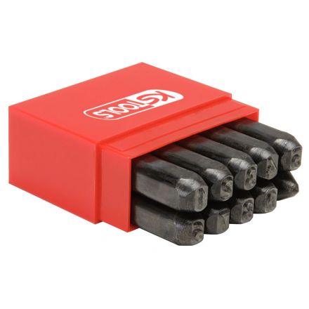 KS Tools Zahlen-Prägestempel-Satz, 10-tlg.