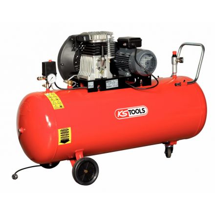 KS Tools Zweizylinder-Kompressor-200 Liter, 10bar
