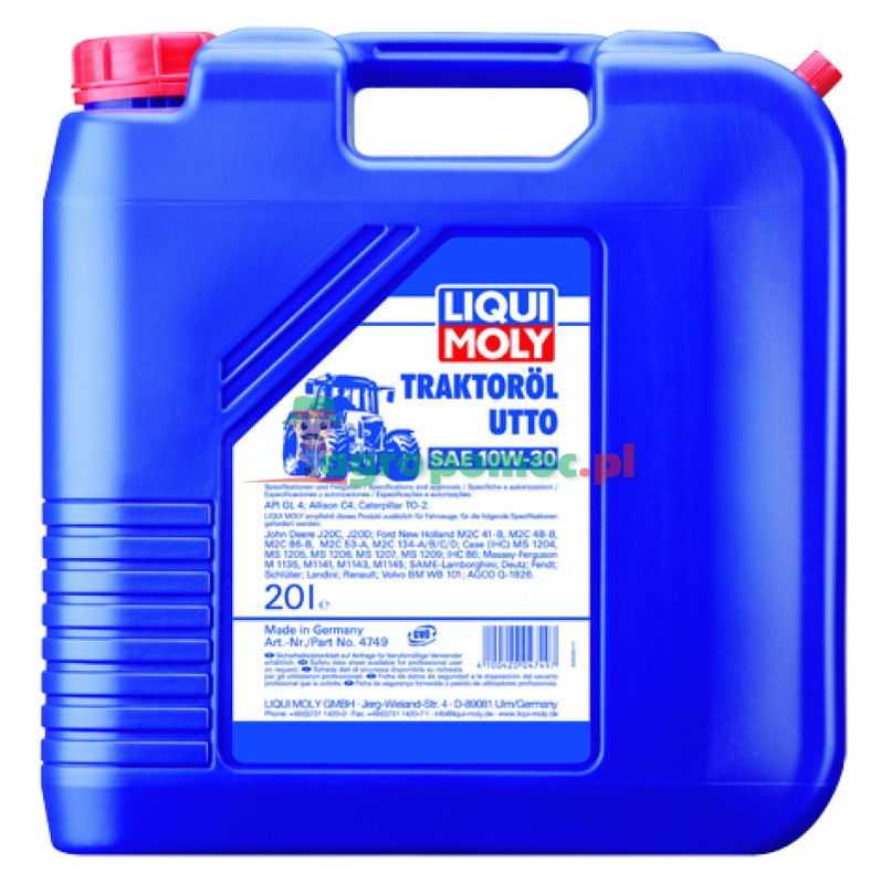 LIQUI MOLY Olej ciągnikowy: przekładniowy/hydrauliczny UTTO 10 W-30