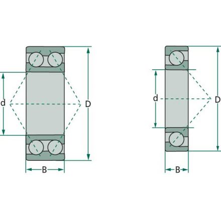  Łożysko kulkowe skośne