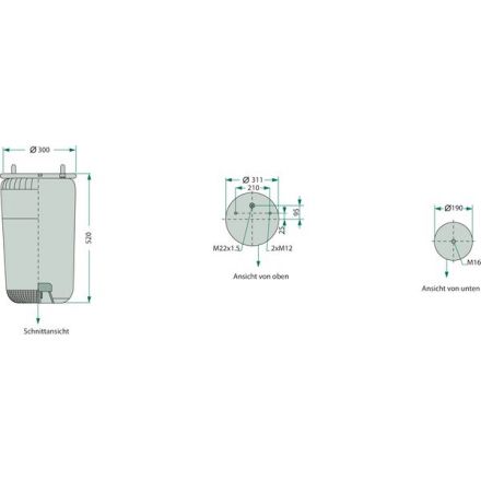 Poduszka zawieszenia pneumatycznego | 05.429.40.01.0
