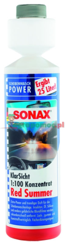 SONAX Środek do mycia szyb 1:1000 koncentrat Red Summer