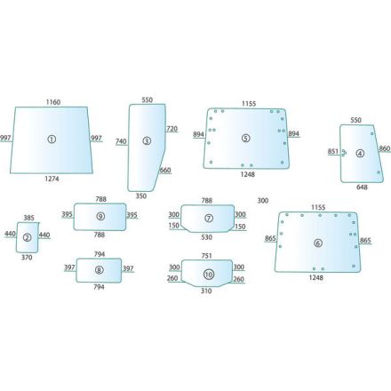 Szyba boczna | 7700054047, 7700016530