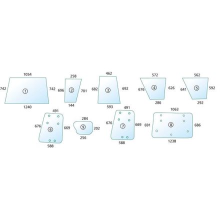 Szyba drzwi | 1897861M1