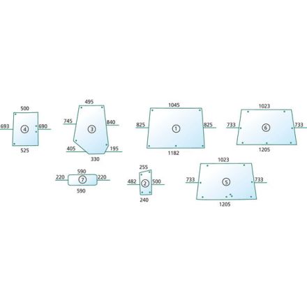 Szyba tylna | 3306547M2, 3303023