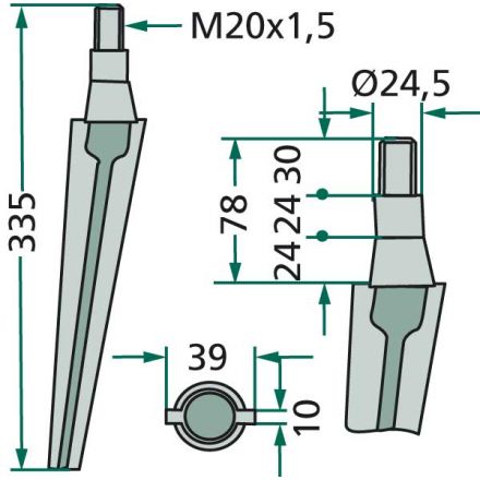  Ząb brony aktywnej | RH50