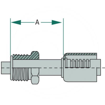Złączka - oring aluminium 0°
