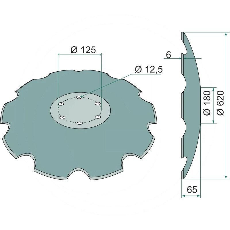 Talerz brony talerzowej uzębiony | 00311103 | zdjęcie nr 2