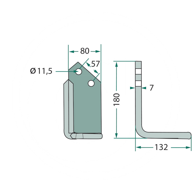 Nóż kątowy prawy | 624401, 73000624401V | zdjęcie nr 2