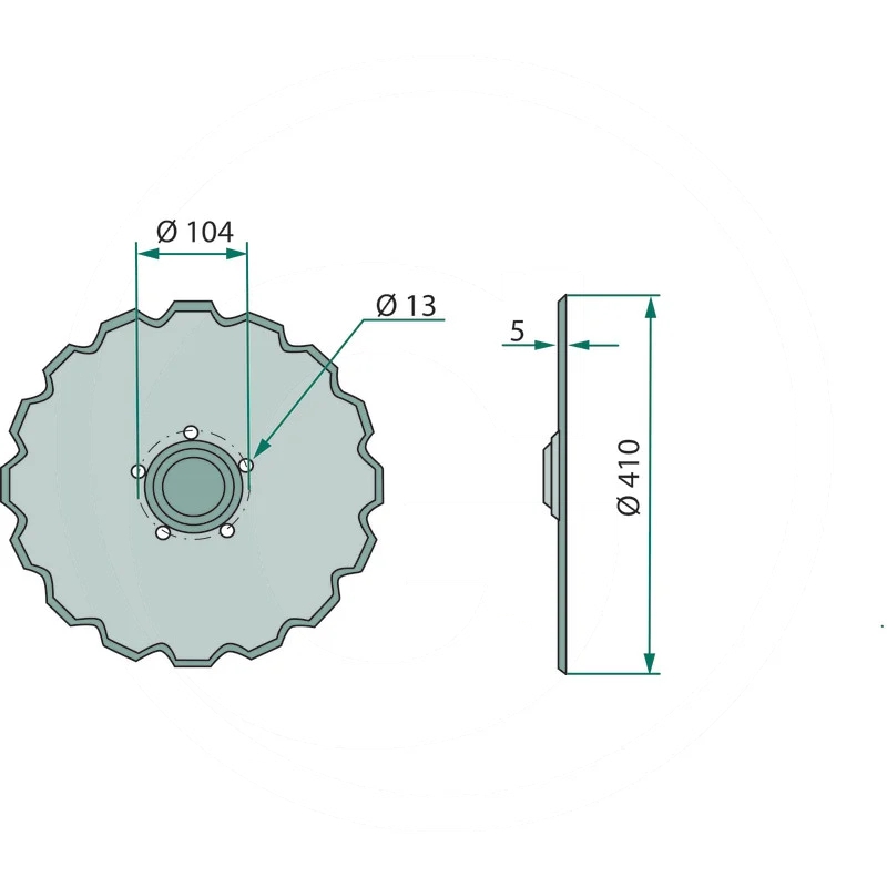 Talerz wysiewający uzębiony, Ø 410 x 5 mm | 451371 | zdjęcie nr 2
