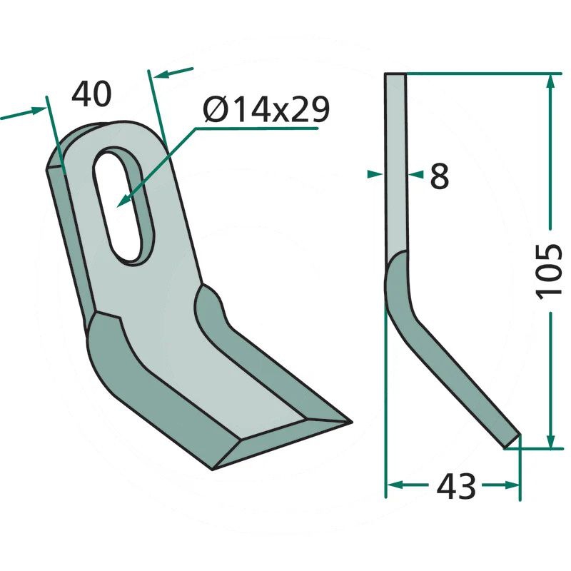 Nóż Y mulczarki | 0901068 | zdjęcie nr 2