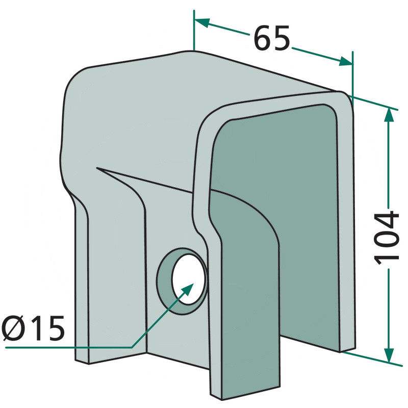 Uchwyt mulczarki 104x65 mm | 2129-235X | zdjęcie nr 2
