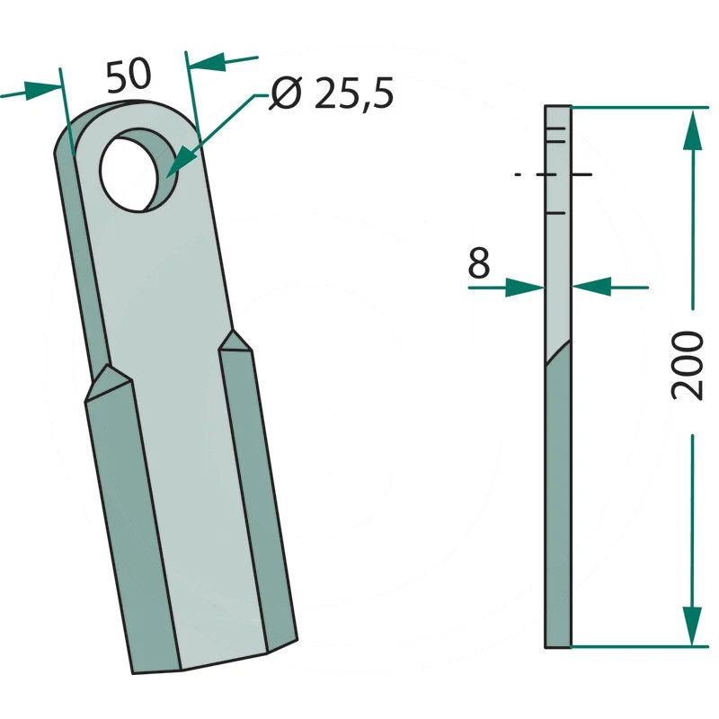 Nóż prosty mulczarki | B225017 | zdjęcie nr 2