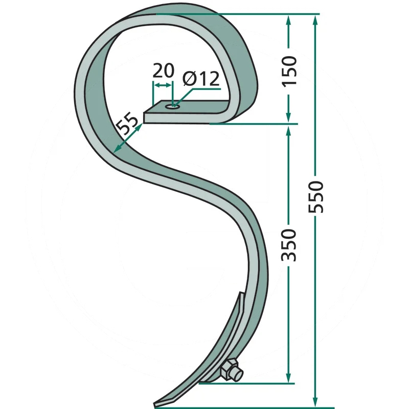 Ząb sprężynowy kpl. z redlicą | 101000740 | zdjęcie nr 2