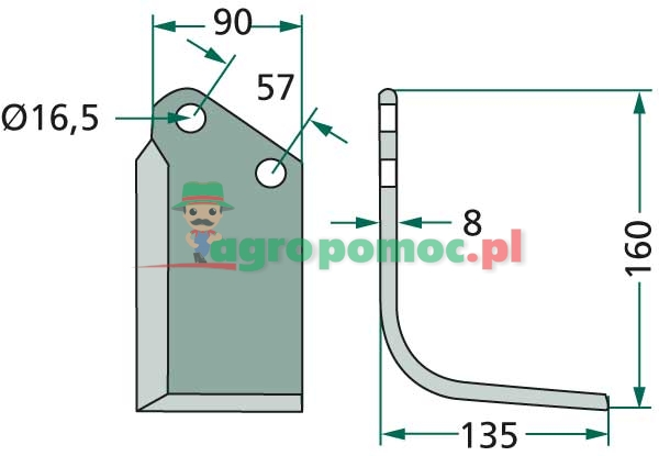 Nóż kątowy | 52324910 | zdjęcie nr 2