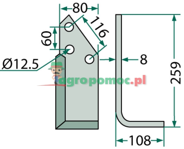 Nóż kątowy | TS 1675/6 | zdjęcie nr 2