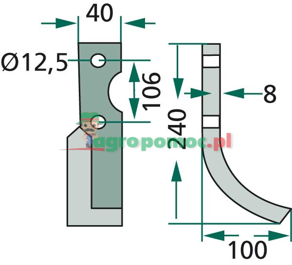 Nóż wygięty | 1400078 | zdjęcie nr 2