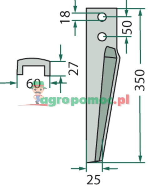 Ząb brony aktywnej | 302516, RH-1099-R | zdjęcie nr 2