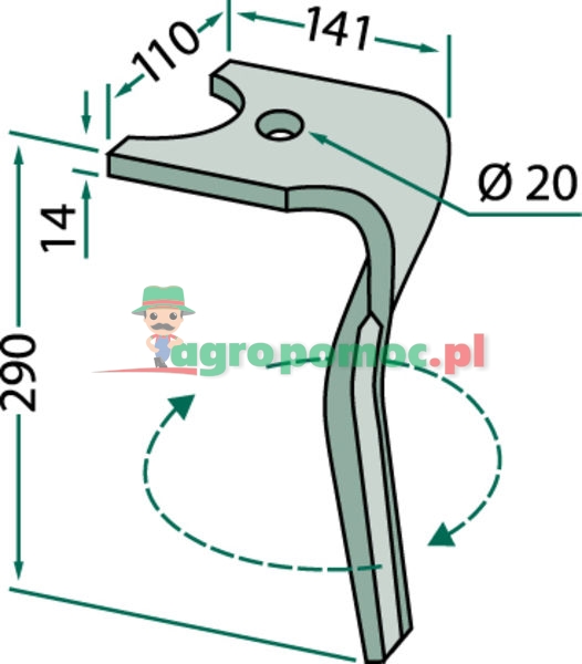 Ząb brony aktywnej | K2500080, K2500081 | zdjęcie nr 2